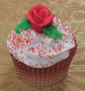 Red Rose Valentine's Cupcake